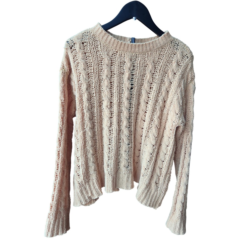 American Eagle Women's Knit Sweater Mustard Yellow Long Sleeve Crew Neck‎ Sz XS